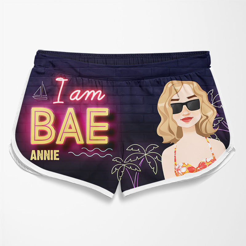 If I'm Lost, Return To Bae - Funny Personalized Custom Tropical Hawaiian Aloha Couple Beach Shorts - Summer Vacation Gift, Birthday Party Gift For Husband Wife