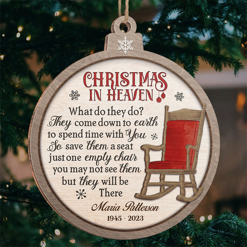 They Will Always Be There - Memorial Personalized Custom Ornament - Wood Round Shaped - Christmas Gift, Sympathy Gift For Family Members