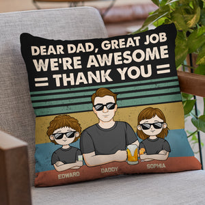 Cher papa, excellent travail ! Coussin personnalisé pour la famille ! Cadeau pour papa