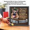 I Can Run Like A Puppy, I Can Even Fly With My New Wings - Memorial Personalized Custom Pet Loss Sign, Collar Picture Frame - Sympathy Gift, Gift For Pet Owners, Pet Lovers