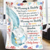 A Little Bump - Family Personalized Custom Baby Blanket - Baby Shower Gift, Gift For First Mom