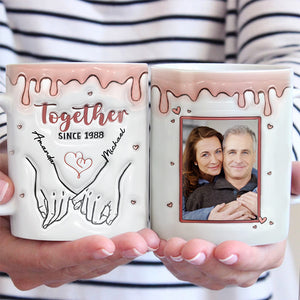 Custom Photo Forever And Always - Couple Personalized Custom 3D Inflated Effect Printed Mug - Gift For Husband Wife, Anniversary
