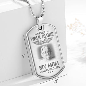 Custom Photo I Will Carry You With Me - Memorial Personalized Custom Necklace - Sympathy Gift, Gift For Family Members