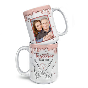 Custom Photo Forever And Always - Couple Personalized Custom 3D Inflated Effect Printed Mug - Gift For Husband Wife, Anniversary