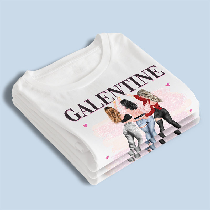 Galentine Girls Club - Bestie Personalized Custom Unisex T-shirt, Hoodie, Sweatshirt - Valentine Gift For Best Friends, BFF, Sisters