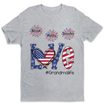 Love Grandma Life  - Gift For 4th Of July - Personalized Unisex T-Shirt