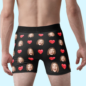 Custom Photo This Belongs To Me Sweetheart - Funny Personalized Custom Boxer Briefs, Men's Boxers - Birthday Gift For Boyfriend, Husband, Anniversary