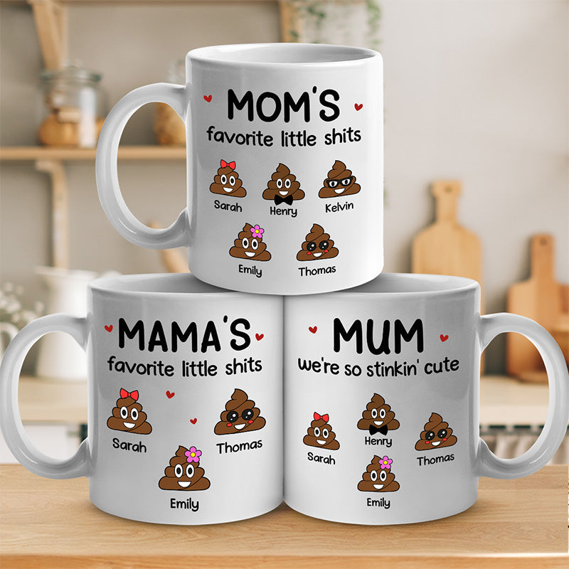 Mom, We're So Stinkin Cute - Family Personalized Custom Mug - Gift For Mom