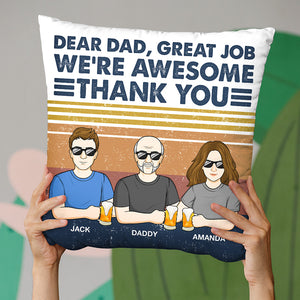 Tu seras toujours mon homme numéro un - Oreiller personnalisé pour la famille - Cadeau d'anniversaire pour papa