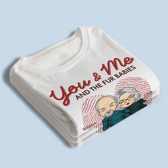 You, Me And Our Fur Babies - Couple Personalized Custom Unisex T-shirt, Hoodie, Sweatshirt - Gift For Couples, Pet Owners, Pet Lovers