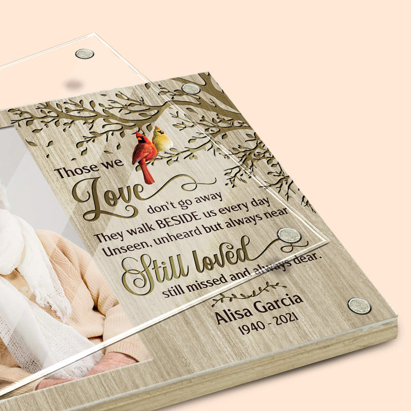 Forever Remembered, Forever Loved - Memorial Personalized Custom Acrylic Magnetic Photo Frame - Sympathy Gift, Gift For Family Members