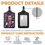 Work Hard, Travel Hard - Travel Personalized Custom Luggage Tag - Holiday Vacation Gift, Gift For Women