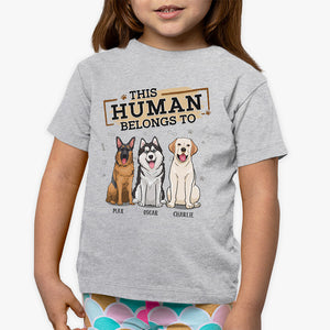 Kid Belongs To Me - Dog Personalized Custom Kid T-shirt - Gift For Kid, Pet Owners, Pet Lovers