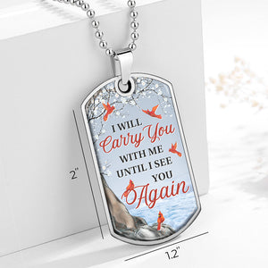 Custom Photo Until I See You Again - Memorial Personalized Custom Necklace - Sympathy Gift, Gift For Family Members