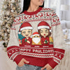 Season's Greetings From Furry Family - Dog & Cat Personalized Custom Ugly Sweatshirt - Unisex Wool Jumper - Christmas Gift For Husband Wife, Pet Owners, Pet Lovers