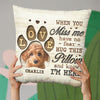 Custom Photo Hug This Pillow And Know I'm Here - Memorial Personalized Custom Pillow - Sympathy Gift, Gift For Pet Owners, Pet Lovers