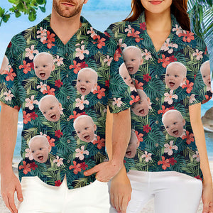 Custom Photo You Had Me At Aloha - Family Personalized Custom Unisex Tropical Hawaiian Aloha Shirt - Summer Vacation Gift, Gift For Family Members