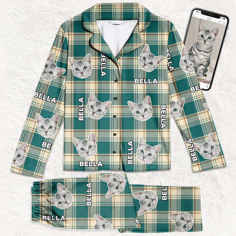 Custom Photo Sending You Pugs And Kisses - Dog & Cat Personalized Custom Face Photo Pajamas - Christmas Gift For Pet Owners, Pet Lovers