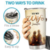 Love You Forever & Always - Couple Personalized Custom Tumbler - Gift For Husband Wife, Anniversary