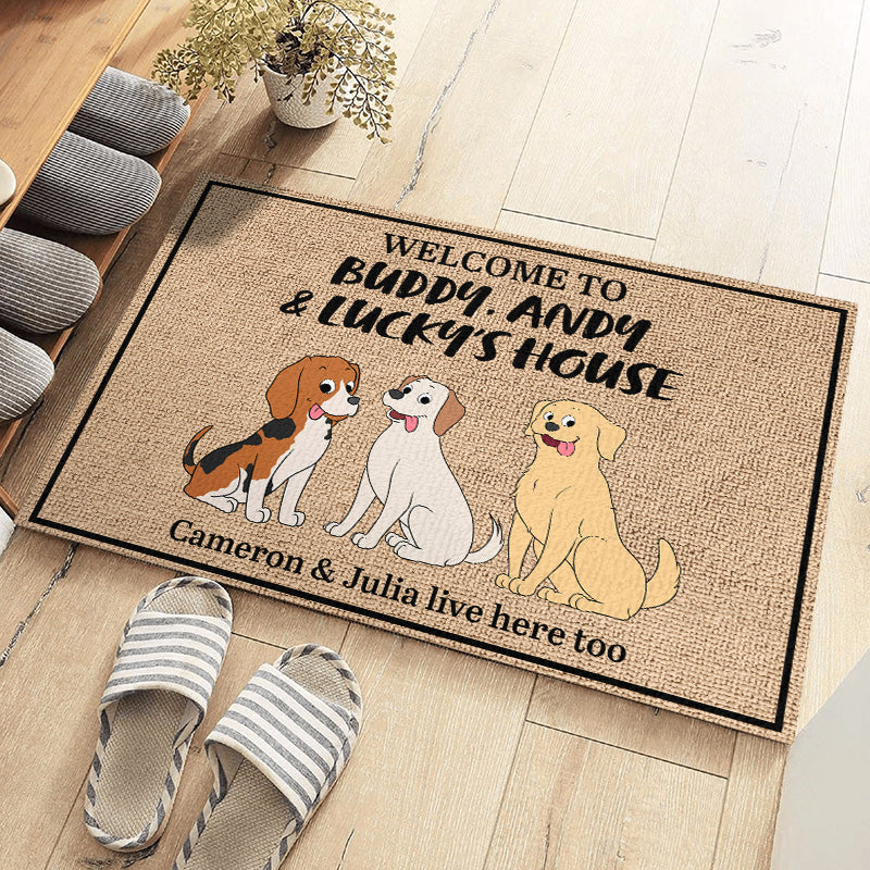 Welcome To Our House - Dog Personalized Custom Decorative Mat - Gift For Pet Owners, Pet Lovers