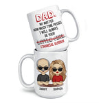 Proud Dad Of A Freaking Awesome Daughter - Family Personalized Custom Mug - Father's Day, Birthday Gift For Dad