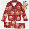 Custom Photo Have A Pawesome Christmas - Dog & Cat Personalized Custom Face Photo Pajamas - Christmas Gift For Pet Owners, Pet Lovers