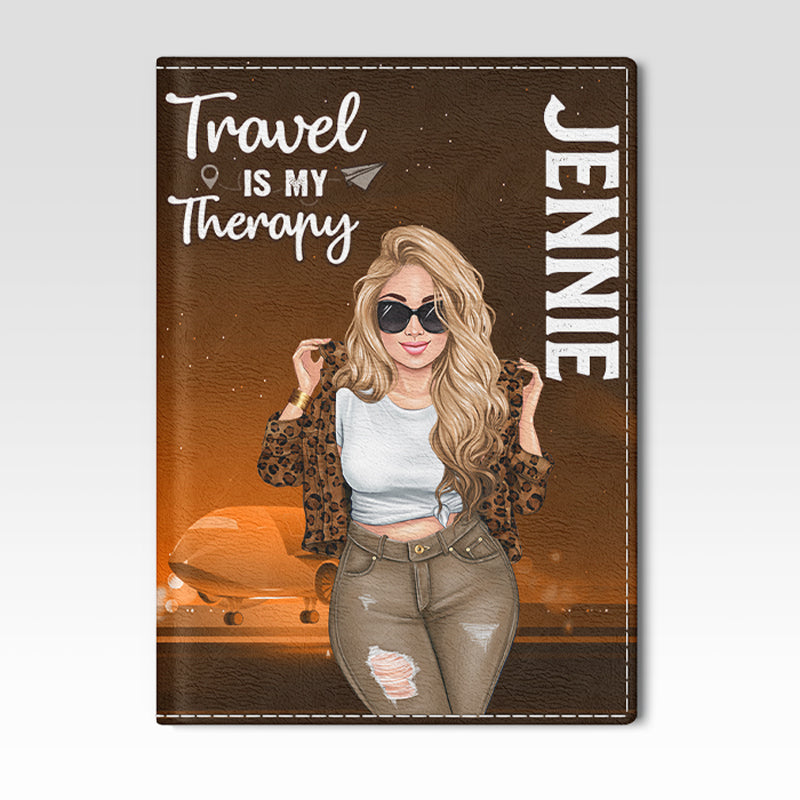 Go Somewhere You've Never Been Before - Travel Personalized Custom Passport Cover, Passport Holder - Holiday Vacation Gift, Gift For Adventure Travel Lovers