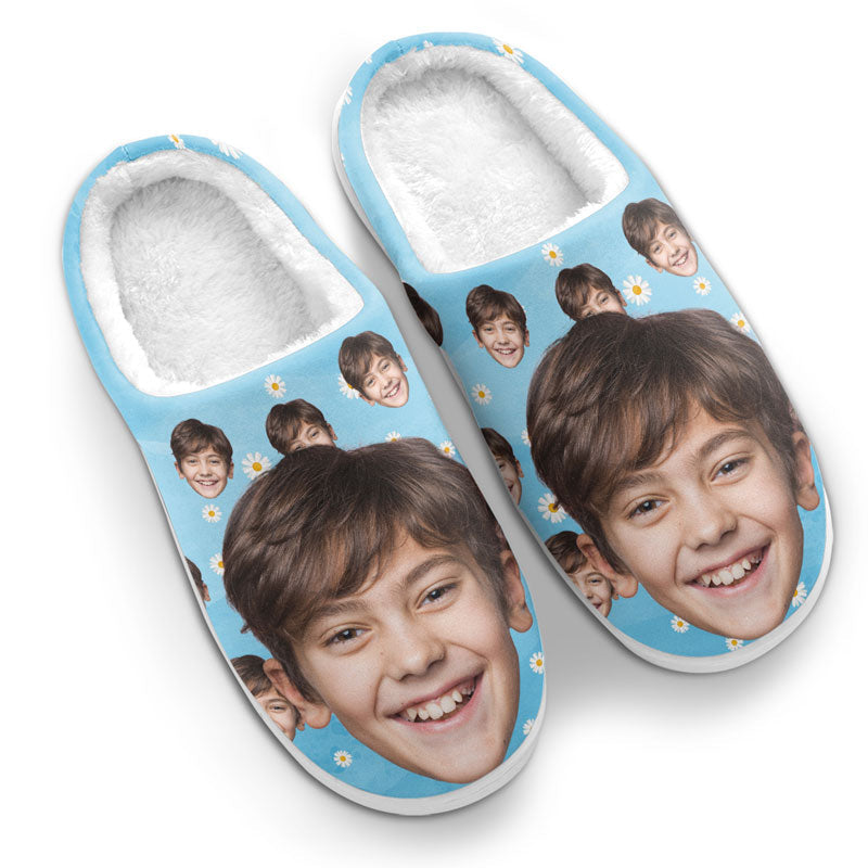 Custom Photo Naughty Or Nice List - Dog & Cat Personalized Custom Fluffy Slippers - Gift For Pet Owners, Pet Lovers