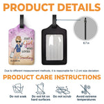 A Girl Who Loves Traveling - Travel Personalized Custom Luggage Tag - Holiday Vacation Gift, Gift For Women