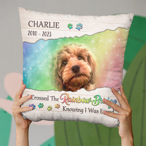 Custom Photo Always By Your Side - Memorial Personalized Custom Pillow - Sympathy Gift, Gift For Pet Owners, Pet Lovers