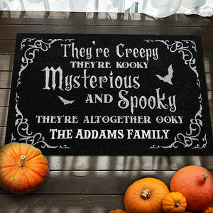 They're Creepy They're Kooky - Family Personalized Custom Home Decor Decorative Mat - Halloween Gift For Family Members