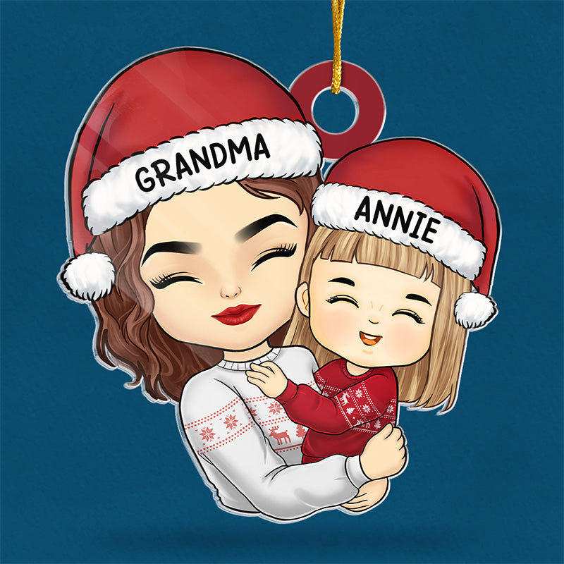 Sending You Holiday Hugs  - Family Personalized Custom Ornament - Acrylic Custom Shaped - Christmas Gift For Mom, Grandma