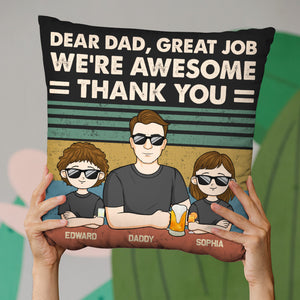 Cher papa, excellent travail ! Coussin personnalisé pour la famille ! Cadeau pour papa