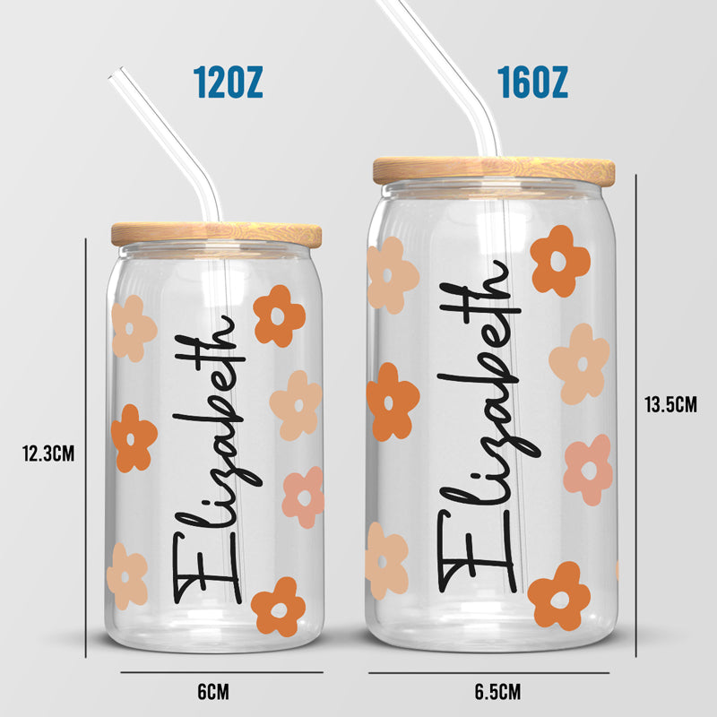 Every Flower Is A Soul Blossoming In Nature - Personalized Custom Glass Cup, Iced Coffee Cup - Birthday Gift, Gift For Yourself