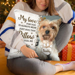 Custom Photo Hug This Pillow Then You Know I'm Here - Memorial Personalized Custom Pillow - Sympathy Gift, Gift For Dog Lovers, Dog Parents