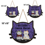 Cute But Spooky - Cat Personalized Custom Shaped Home Decor Wood Sign - Halloween Gift For Pet Owners, Pet Lovers