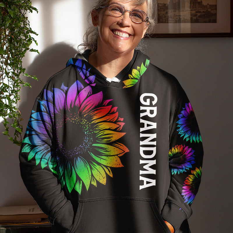 My Grandma Is So Cool - Family Personalized Custom Unisex All-Over Printed Hoodie - Mother's Day, Gift For Grandma
