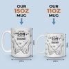 First My Son Forever My Friend - Family Personalized Custom 3D Inflated Effect Printed Mug - Gift For Family Members