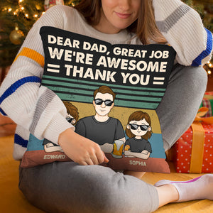 Cher papa, excellent travail ! Coussin personnalisé pour la famille ! Cadeau pour papa