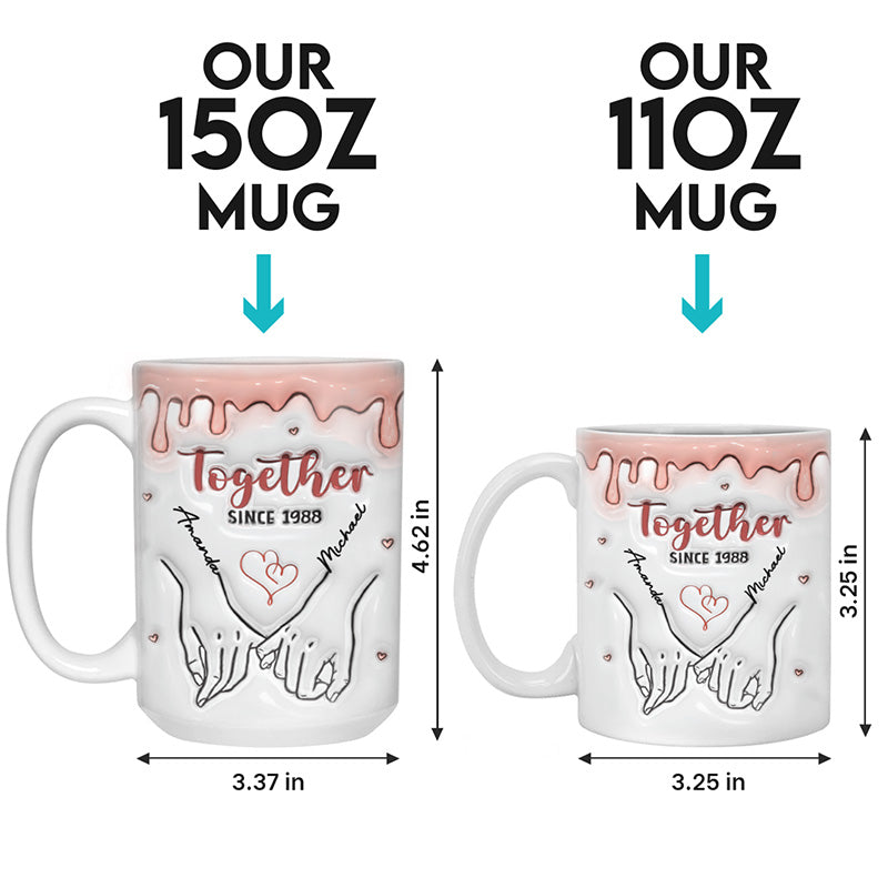 Custom Photo Forever And Always - Couple Personalized Custom 3D Inflated Effect Printed Mug - Gift For Husband Wife, Anniversary