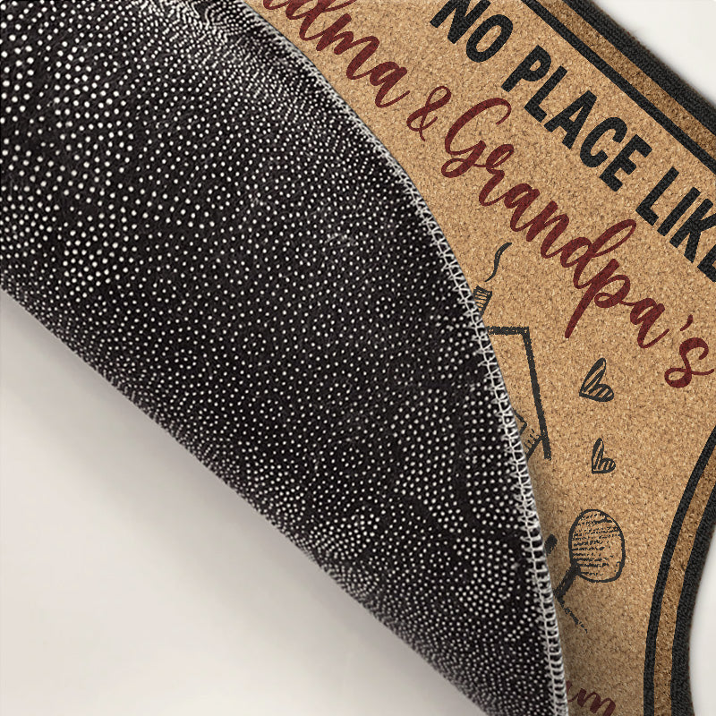 Welcome To Grandpa Grandma House - Family Personalized Custom Decorative Mat - Gift For Grandma, Grandpa