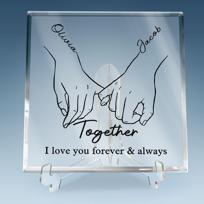 You And Me, Forever - Couple Personalized Custom Square Shaped Acrylic Plaque - Gift For Husband Wife, Anniversary