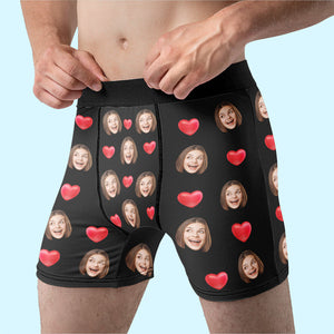 Custom Photo This Belongs To Me Sweetheart - Funny Personalized Custom Boxer Briefs, Men's Boxers - Birthday Gift For Boyfriend, Husband, Anniversary