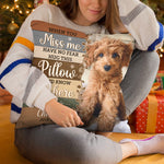 Custom Photo Hug This Pillow And Feel Me Here - Memorial Personalized Custom Pillow - Sympathy Gift, Gift For Dog Lovers