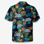 Custom Photo Tropical Vibes Only - Company Logo Personalized Custom Unisex Tropical Hawaiian Aloha Shirt - Summer Vacation Gift, Gift For Coworker, Team Members