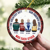 Life's Greatest Gift Is Family - Memorial Personalized Custom Ornament - Ceramic Round Shaped - Christmas Gift, Sympathy Gift For Family Members