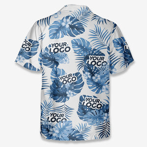 Custom Photo Summer Time - Company Logo Personalized Custom Unisex Tropical Hawaiian Aloha Shirt - Summer Vacation Gift, Gift For Coworker, Team Members