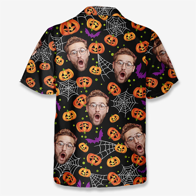 Custom Photo I Scream You Scream We All Scream - Family Personalized Custom Unisex Tropical Hawaiian Aloha Shirt - Halloween Gift For Family Members, Pet Owners, Pet Lovers