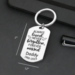 Custom Photo Always Loved Forever Missed - Memorial Personalized Custom Keychain - Sympathy Gift For Dad