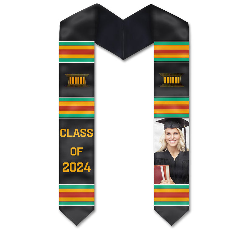 Graduation Time For 2024 - Personalized Custom Graduation Stole - Upload Image, Graduation Gift